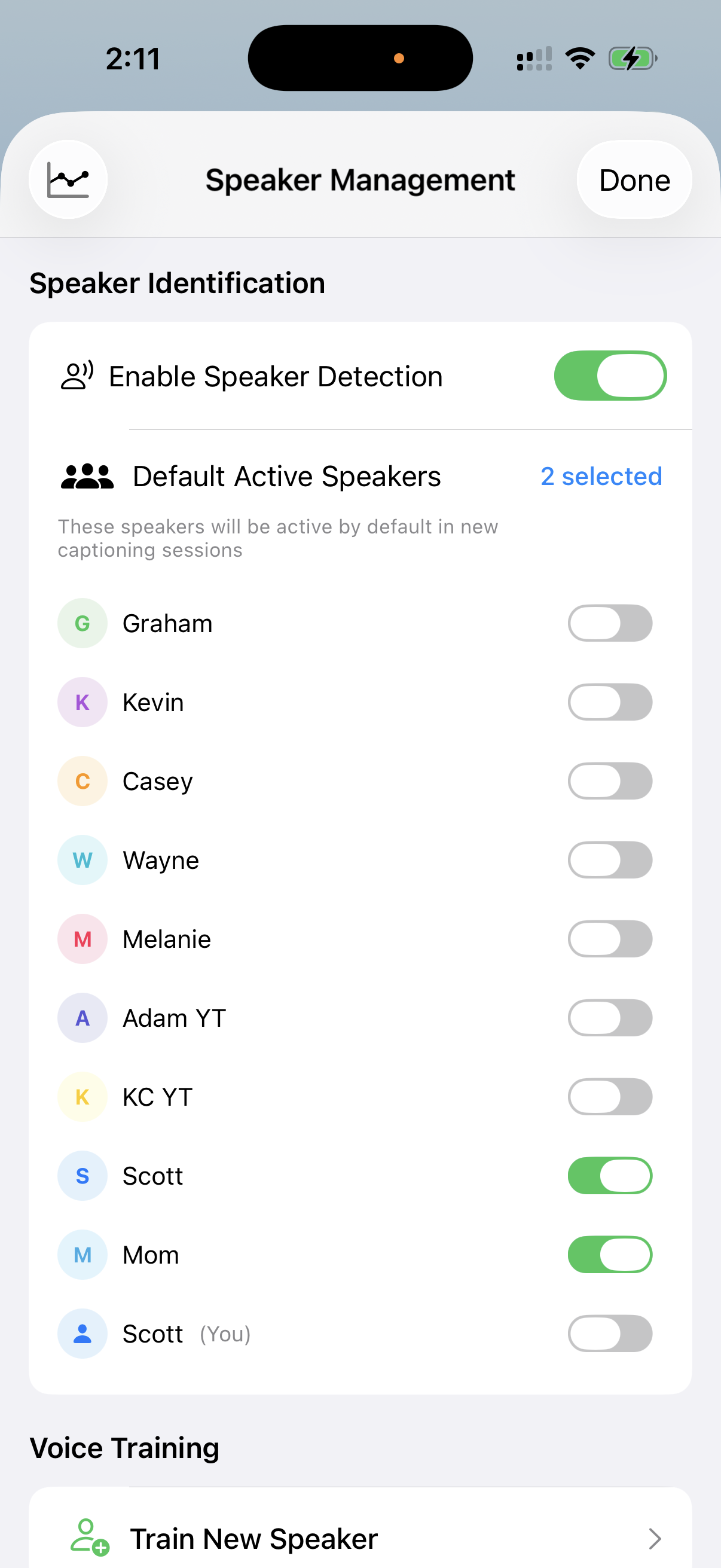 Speaker Detection